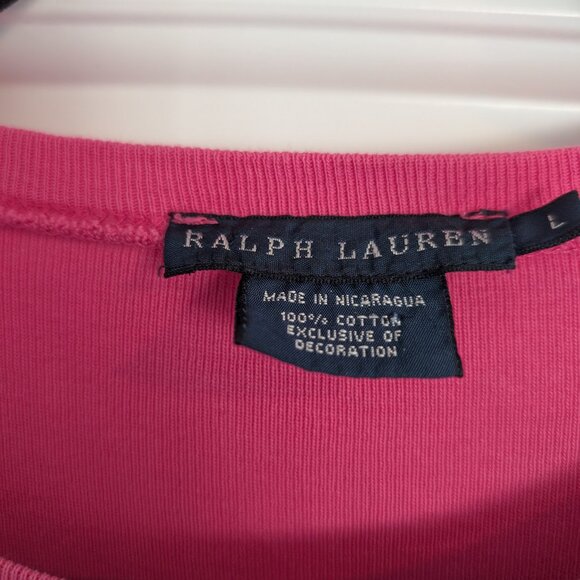 Ralph Lauren Size L Pink t-shirt - Picture 4 of 4